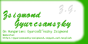 zsigmond gyurcsanszky business card